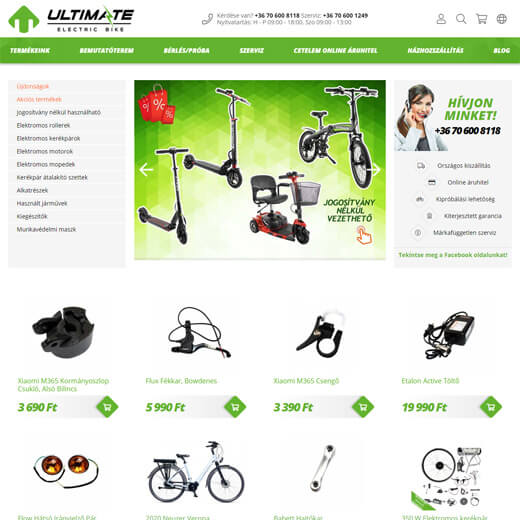 www.ultimate-ebike.com webáruház