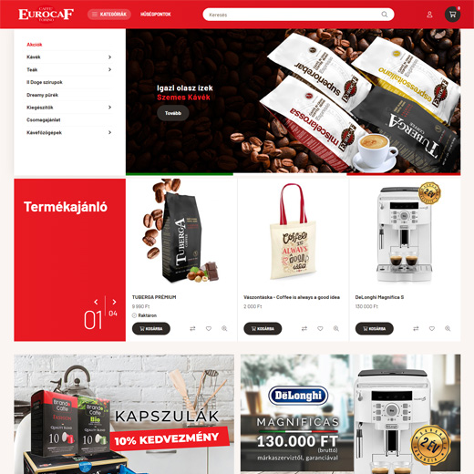 eurocafshop.hu webáruház