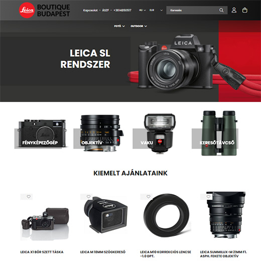 www.leica-budapest.hu webáruház