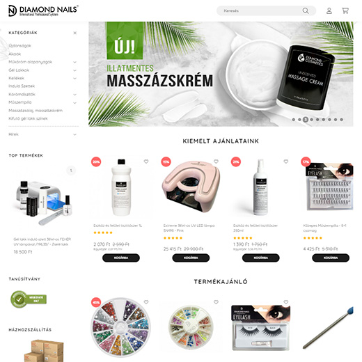 www.diamondnails.hu webáruház