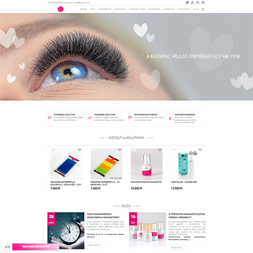 www.paradisevisage.com webáruház