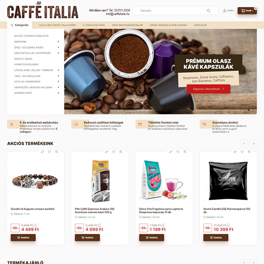 olaszkaveshop.hu webáruház