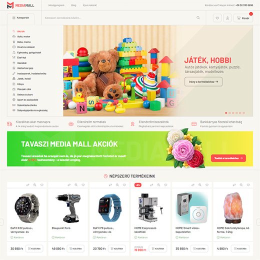 www.mediamall.hu webáruház
