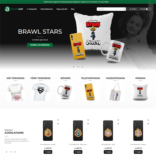ajandekweb.hu webáruház