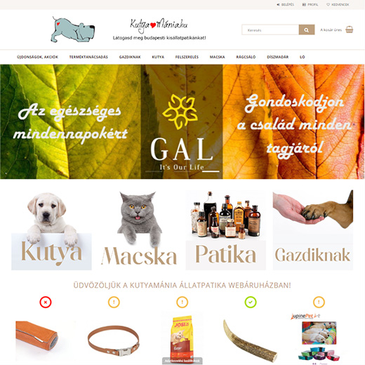 kutyamania.hu webáruház