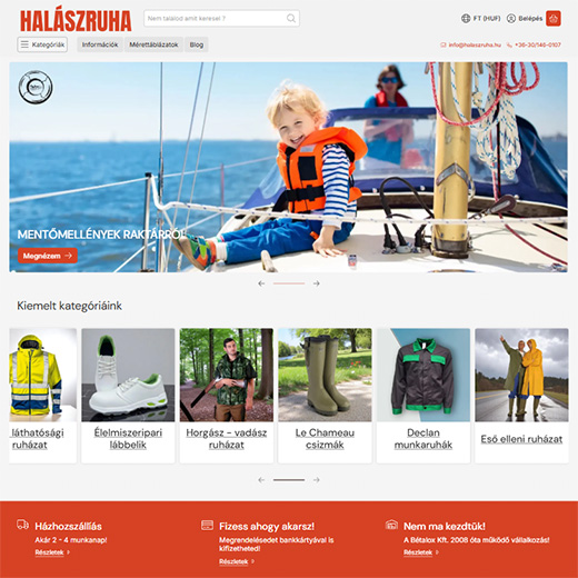 halaszruha.hu webáruház